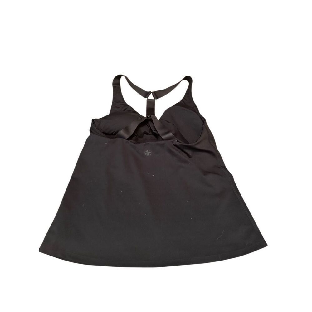 Athleta built in bra top black sz small racer back ring